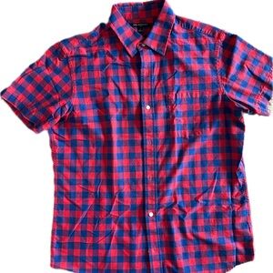 Banana Republic Vibrant Checkered Casual Shirt for Men